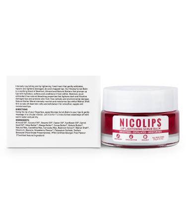 Bell.a Vit.a Organic NicoLips Lip Scrub Balm - Brightening Treatment for Dark Chapped Lips | 20g for Men & Women - Effective Lip Care Smoker Relief & Lipstick Stain Removal - Buy Online on GoSupps.com