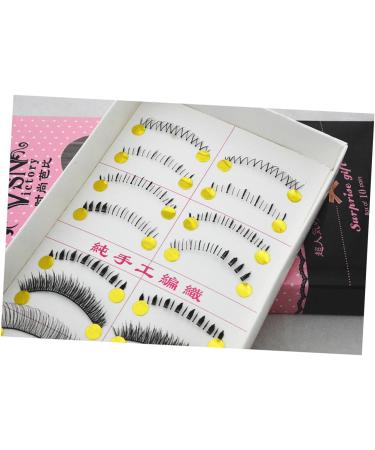 minkissy 10 Pairs Fake Eyelash Cross Eyelashes Fake Lashes Transparent Stalk False Eyelashes Handmade False Eyelashes Nude Makeup False Eyelashes Fake Eyelashes Black Japanese False Eyelash - Buy Online on GoSupps.com