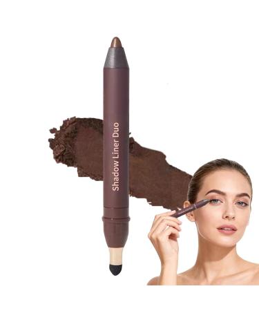 Duo de fards paupi res waterproof 2 en 1 anti-bavures. Crayon eye-liner doux et onctueux pour un maquillage smoky ou naturel sans effort. 06
