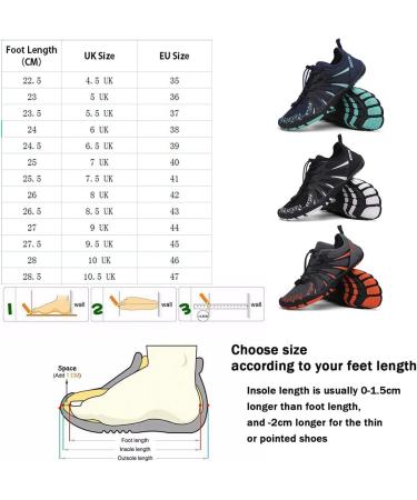 Surwin Barefoot Shoes for Men & Women - Non-Slip Quick Drying Water & Beach Shoes | Sizes 36-47 | Breathable & Lightweight Aquasiums in Navy Blue - Buy Online on GoSupps.com