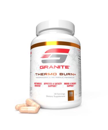 Thermo Burn by Granite New Advanced Formula for Thermogenic Metabolic Mood & Appetite Support with Alpha GPC Theobromine & 5-HTP (90 Capsules)
