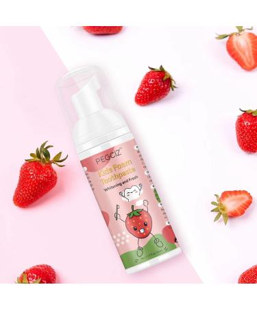 Children's Foam Toothpaste - Natural Formula for U-Shaped Toothbrush | 2x60ml Strawberry | Safe Oral Care - Buy Online on GoSupps.com