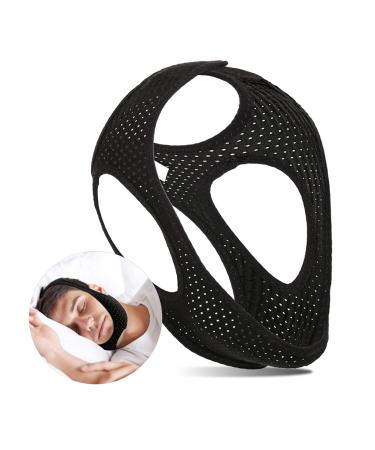Sno -stopper anti snoring chin strap anti snoring chin strap snoring solution helps against snoring snoring equipment for snoring reduction adjustable breathable headband for men women - Buy Online on GoSupps.com