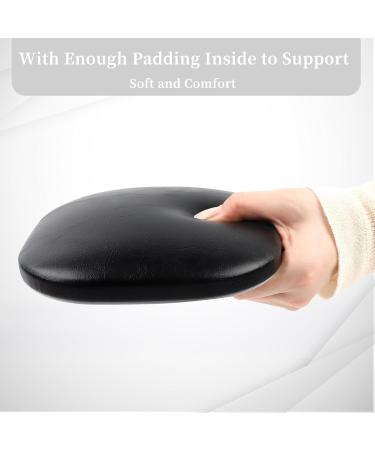 Nail Arm Rest with Microfiber Leather Cushion | Non-Slip Elbow Pad for Nail Techs & Office Use - Black - Buy Online on GoSupps.com
