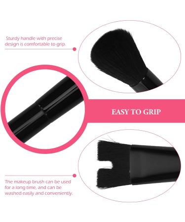 Baluue Powder Brush Double Ended Makeup Brush U Shaped Nose Contour Brush Face Brush Makeup Tool Black - Buy Online on GoSupps.com