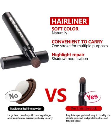 Trendyfave Instantly Black Hairline Powder Quick Cover Grey Hairline Shadow Root Touch Up Sweatproof Long-Lasting Hair Root Concealer for Thinning Hairline Eyebrows Beard Line Hair Mascara 01-Black - Buy Online on GoSupps.com