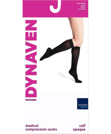 DYNAVEN by Sigvaris Women's Compression Socks 15-20mmHg - Calf High Moisture-Wicking Durable Support - Large Short Light Beige - International Shipping Available - Buy Online on GoSupps.com