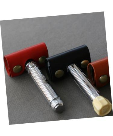 Magiclulu Travel Razor with Leather Cover - Men's Manual Razor & Protection Cap | Compact Kunstleather Storage 8.5x4.5cm - Buy Online on GoSupps.com