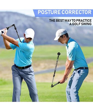 Golf Swing Trainer | Portable Golf Swing Master for Beginners | Improve Forearm Rotation & Shoulder Turn | Adjustable Exerciser Aid - Buy Online on GoSupps.com