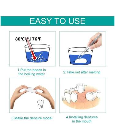 Jojomi Thermo-Pearl Tooth Veneer - Formable Temporary Denture Repair Set for Broken Uneven & Missing Teeth - 20 ml - Buy Online on GoSupps.com