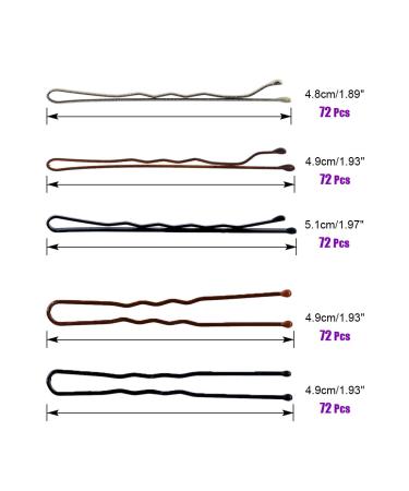 Swpeet 360 Pieces Hair Pins Kit - 216 Bobby Pins & 144 U Hair Pins with Storage Box - Gold, Brown, Black - for Girls and Women - Buy Online on GoSupps.com