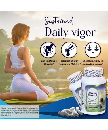 Dislafarm Hydrolyzed Collagen Supplements for Women, Vitamin C - Collagen Pills Support Healthy Skin, Hair, Nails, Bones, Joints, and Immunity, 90 Multi Collagen Peptides Capsules - Buy Online on GoSupps.com