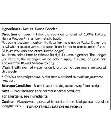 50g 100% Natural Henna Powder for Hair Color - Copper Red Reflection | Pure Additive-Free Fine Powder - International Shipping Available - Buy Online on GoSupps.com