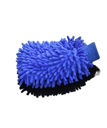 FINPAN Double Sided Superfine Fiber Washable Gloves Car Care Cleaning Gloves Cleaning Cloth Towel Gloves Dishwashing Gloves Blue