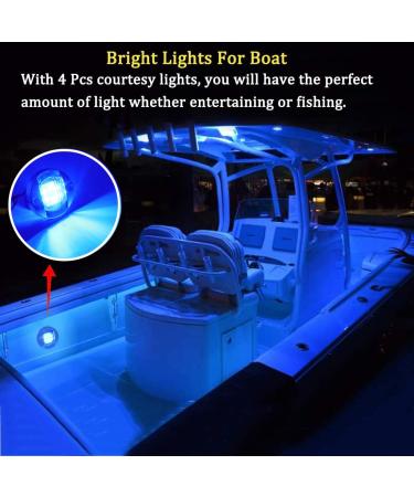 Boaton Boat LED Night Fishing & Courtesy Deck Lights Marine Interior & Yacht Lights for Pontoon, Bass Boat & Yacht (Blue) - Buy Online on GoSupps.com