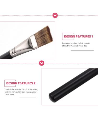 minkissy 1pc Makeup Brush Tapered Brush Smudge Buffing Brush Blush Brush Liquid Foundation Brush Makeup Foundation Brush Beauty Supplies Miss Wooden Handle Flat Head Highlight Brush 16.5x2cm As Shown - Buy Online on GoSupps.com