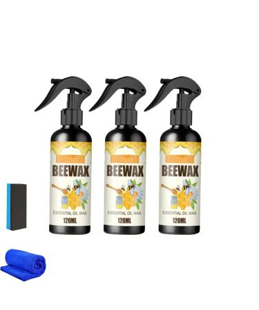 Natural Micro-Molecularized Beeswax Spray - Bees Wax Furniture Polish and Cleaner - Beeswax Furniture Polish - Molecularized Beeswax Spray for Furniture Care (3 pcs)