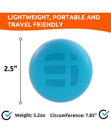 Set of 2 Lacrosse Ball Massage Balls for Trigger Point Therapy, Myofascial Release, Foot Massage, Deep Tissue Tension Relief - Yoga & Muscle Knots Roller - Buy Online on GoSupps.com