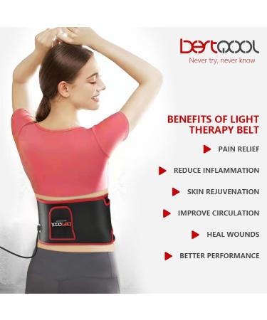 Bestqool Red Light Therapy Belt - Near Infrared Fat Loss & Pain Relief for Elbow Joint and Back Pain - Buy Online on GoSupps.com