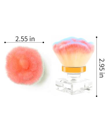 Nail Dust Brush - Soft Kabuki Cleaner for Acrylic Nails & Makeup - Pale Pink Nail Art Manicure Brush - Buy Online on GoSupps.com