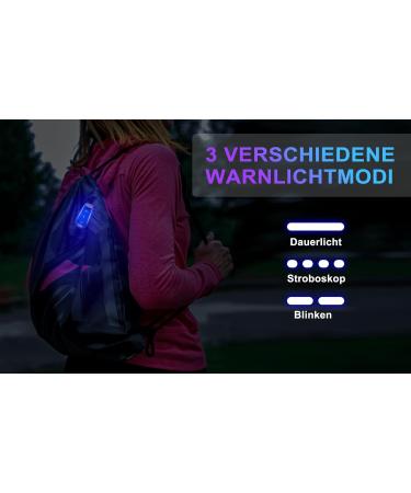 Lebexy LED Bline Light Set - 2 Safety Lights for Kids' School Bags Strollers Cycling & Camping | 3 Light Modes | Ideal Warning Lamp - Blue - Buy Online on GoSupps.com