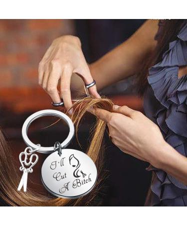Funny Hair Stylist Gift Hairdresser Gift I ll Cut A Bitch Scissors Keychain Cosmetology Graduation Gift Hair Cutter Barber Gift (Cut A Bitch CA) - Buy Online on GoSupps.com