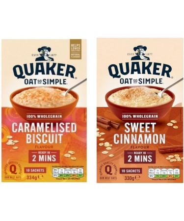 Hamperly Gifts Porridge Bundle Consisting of Oat So Simple Caramelised Biscuit 334g 10s & Sweet Cinnamon Porridge Sachets 330g 10s (2 Pack) - Buy Online on GoSupps.com