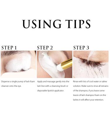 Premium Eyelash Extension Shampoo & Brush - Foaming Cleaner for Salons & Home Care | 100ml - Buy Online on GoSupps.com