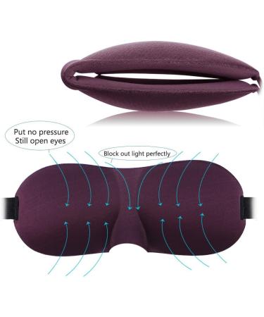 3D Eye Mask Shades for Deep Sleep : Purple Eye Covers For Sleeping: Blinders Shield Night Light Train and Air plane Travel : Puffy Eyes Dark Circles Slip Dry Under Eye Contoured For Women Men (Purple) - Buy Online on GoSupps.com