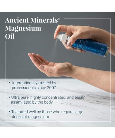Pure Zechstein Magnesium Oil Spray - 8oz Topical Supplement for Skin Absorption - Buy Online on GoSupps.com