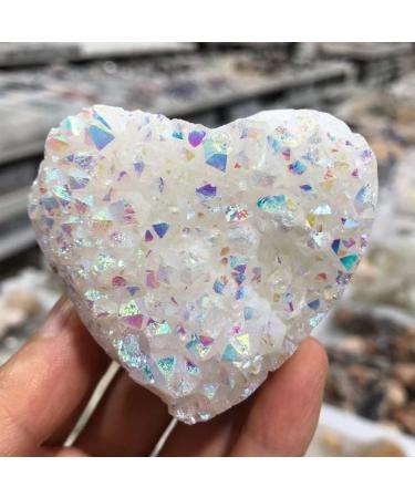 1 Pack of 100-200 Grams Natural Heart Shaped Raw Quartz Crystal Cluster Specimen Rainbow Halo Gemstones Collection Crystal Cluster (Color : 2pcs) - Buy Online on GoSupps.com