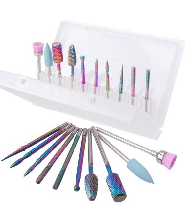 Mesee 10 Piece Diamond Nail Drill Set + 75 Pieces Sanding Caps Drill Sanding Bands Tungsten Carbide Nail File Set Nail Drill Bits Nail Cutter Attachments Set for Cuticle Manicure Pedicure Nail Care - Buy Online on GoSupps.com