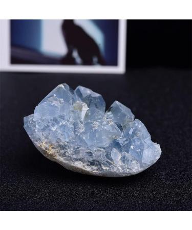 Room Decoration Natural Crystals and Stones Natural Beautiful Madagascar Celestite Crystal Raw Cluster Sky Blue Geode Rough Specimen for Decoration (Size : 80-100g) - Buy Online on GoSupps.com