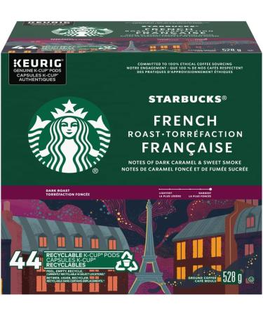Starbucks French Roast Dark Roast Ground Coffee K-Cup Pods 44 ct Box & Pike Place Medium Roast Coffee Single Serve Keurig K-Cup Pods 44 Capsules - Buy Online on GoSupps.com