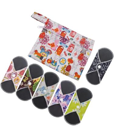 Organic Bamboo Washable Napkin Set - Super Absorbent Menstrual Cloth Pads for Women - Buy Online on GoSupps.com