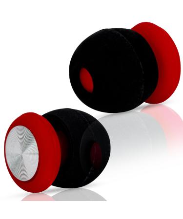 Noise Canceling Earplugs for Sleeping & Snoring Ear Protection for Concerts Wax Sleep Ear Plugs Noise Reduction - Comfortable & Effective Noise Canceling Earbuds (Black & Red 2)