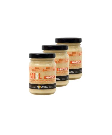 Set of 3 Spring Honey – Monts du Lyonnais – Rhône Alpes – Le Rucher de Macameli – 125 g Pot