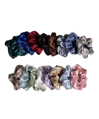 Hair Bobbles Scrunchies for Women Plain Elastic Thick Bands Soft Ropes Ponytail Holder Women's Hair Accessories 44
