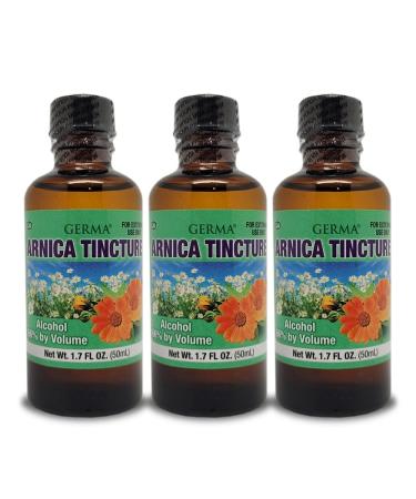 Germa Arnica Tincture. Topical Analgesic. Great for Joint Pain Body Aches and Counterirritant for Bruises. Helps You Maintain a Healthy Skin. 1.7 oz. Pack of 3