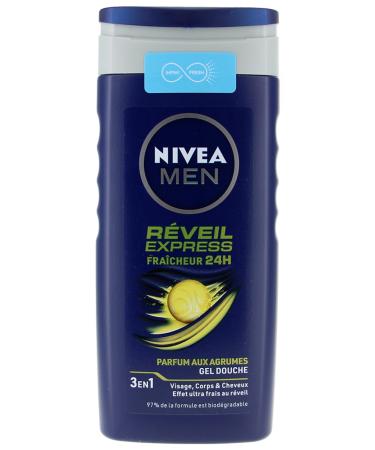 NIVEA Nivea Men R veil Express 24H Freshness Shower Gel 3-in-1 Face Body and Hair 250 ml