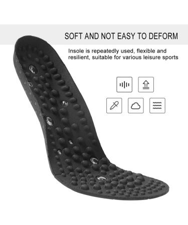 Brrnoo Magnetic Massage Insoles | Healthy Breathable Foot Acupoint & Reflex Massage | Promote Blood Circulation | Small Size 35-41 - Black - Buy Online on GoSupps.com