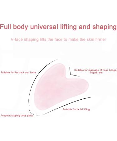 AMZFUK Gua Sha Face Treatment - Rose Quartz Heart Shape Massage Tool for Eye Swelling & Skin Tightening - Buy Online on GoSupps.com
