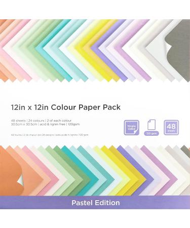 48 Sheets Livholic Pastel Scrapbook Paper 12x12 Inch - Assorted Colors 120gsm - Ideal for Cardmaking, Origami, and Kids Crafts - Buy Online on GoSupps.com