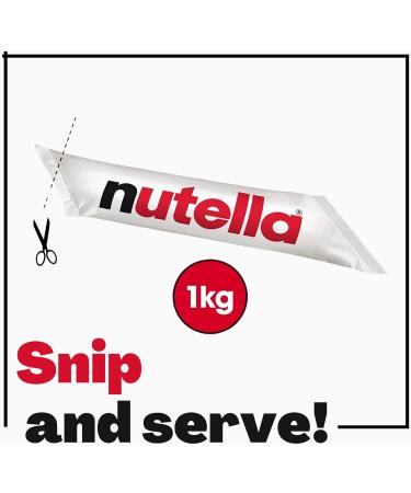 Nutella Chocolate Hazelnut Spread Snip & Serve Piping Bag - Cocoa and Hazelnut Cream - Chocolate Spread by Ferrero - for Easy and Convenient Decoration 1x1kg - Buy Online on GoSupps.com
