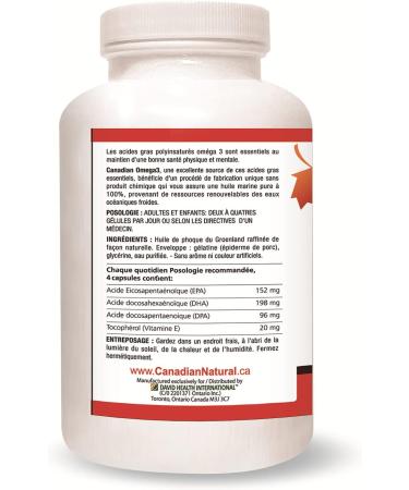 Nutridom Canadian Harp Seal Oil Omega-3 500mg 300 Softgels Essential Fatty Acid Supplement with DPA DHA EPA 100% Natural Chemical-Free Non-GMO Made in Canada - Buy Online on GoSupps.com