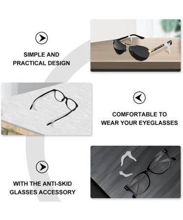 Vepoty Glasses Retainer - 10 Pairs Non-Slip Silicone Ear Grips for Eyewear | Soft Temple Holders in White - Ideal for Secure Fit & Comfort - Buy Online on GoSupps.com