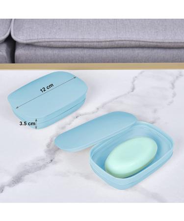 Quatish Travel Soap Container - Portable Soap Holder with Lid, Bar Soap Case, Soap Saver for Camping, Gym, Travel (Blue) - 1 Pack - Buy Online on GoSupps.com