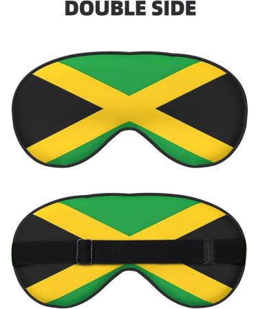 Jamaica Flag Eye Mask - Soft Adjustable Sleep Mask for Men & Women - Perfect Nighttime Comfort - Buy Online on GoSupps.com