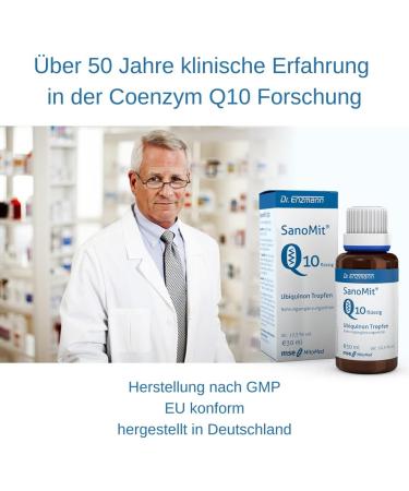 SanoMit Ubiquinon Kaneka Coenzym Q10 Tropfen Hochdosiert Liposomal & Vegan (2 x 30ml & 1 x 10ml) | Internationale Versandoptionen - Buy Online on GoSupps.com