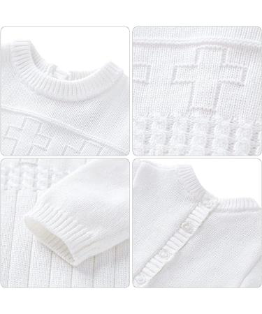 White Boys Baptism Outfit | Baby Boy Christening Romper 0-18 Months - Buy Online on GoSupps.com